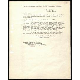 Letter to Messrs. Farmer and Scott from James Watkins