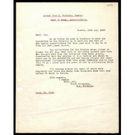 Letter to Rev. Mr. Hoole from Miss E. A Whiteley
