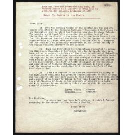 Letter to Secretaries from Rev. Mr. R. Young