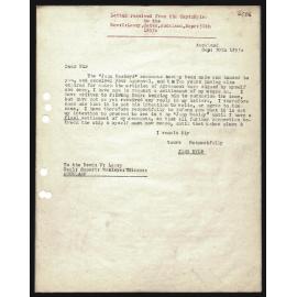 Letter to Rev. W. Lawry from Capt Ryle