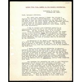 Letter to Secretaries from Thos Buddle
