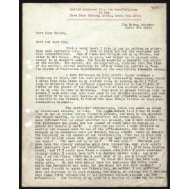 Letter to Rev. Geo Osborne from Rev. W. W Lawry