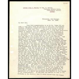 Letter to Rev. G. Gordon from J. Wallis