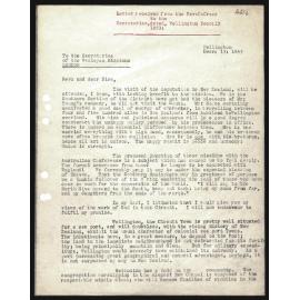 Letter to Secretaries from Rev. C. Creed