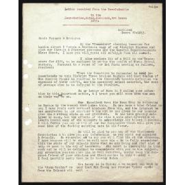 Letter to Secretaries from Rev. T. Buddle