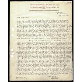 Letter to Rev. G. Osborne from Rev. J. Wallis