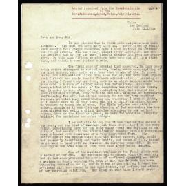 Letter to Rev. J. Beecham from Rev. Geo Buttle