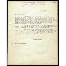 Letter to Secretaries from Rev. W. Lawry