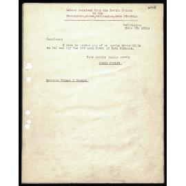 Letter to Treasurers from Rev. J. Watkin