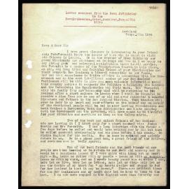 Letter to Rev. Dr. Beecham from Rev. J. Whiteley