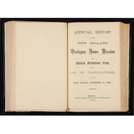 Annual Report of the New Zealand Wesleyan Home Mission and Church Extension Fund with a List of Contributions for the Year Ending December 31, 1882