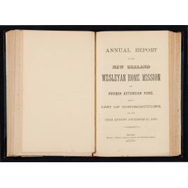 Annual Report of the New Zealand Wesleyan Home Mission and Church Extension Fund with a List of Contributions for the Year Ending December 31, 1883