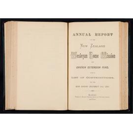 Annual Report of the New Zealand Wesleyan Home Mission and Church Extension Fund with a List of Contributions for the Year Ending December 31, 1884