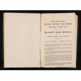 New Zealand Wesleyan Home Mission and Church Extension Fund - Seventeenth Annual Conference held in Durham Street, Christchurch, January 1890 [Annual Report]