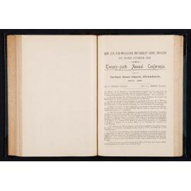 New Zealand Wesleyan Home Mission and Church Extension Fund - Twenty-Sixth Annual Conference held in Durham Street Church, Christchurch, March 1899 [Annual Report]