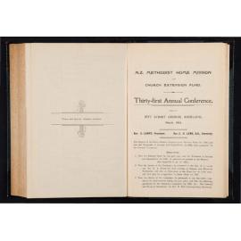New Zealand Wesleyan Home Mission and Church Extension Fund – Thirty-first Annual Conference held in Pitt Street Church, Auckland, March 1904 [Annual Report]