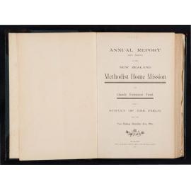 Annual Report (New Series) of the New Zealand Methodist Home Mission and Church Extension Fund with a Survey of the Field for the Year Ending December 31st, 1904