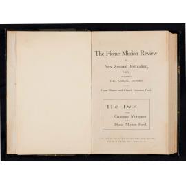 The Home Mission Review of New Zealand Methodism 1920 containing The Annual Report of its Home Mission and Church Extension Fund 