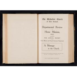 The Methodist Church of New Zealand Departmental Review of Home Missions 1922 containing The Annual Report of its Home Mission and Church Extension Department