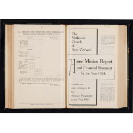 The Methodist Church of New Zealand Home Mission Report and Financial Statement For the Year 1924
