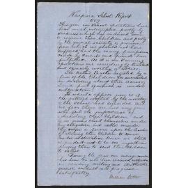 Kaipara Circuit – Kaipara School Report by Rev. William Gittos