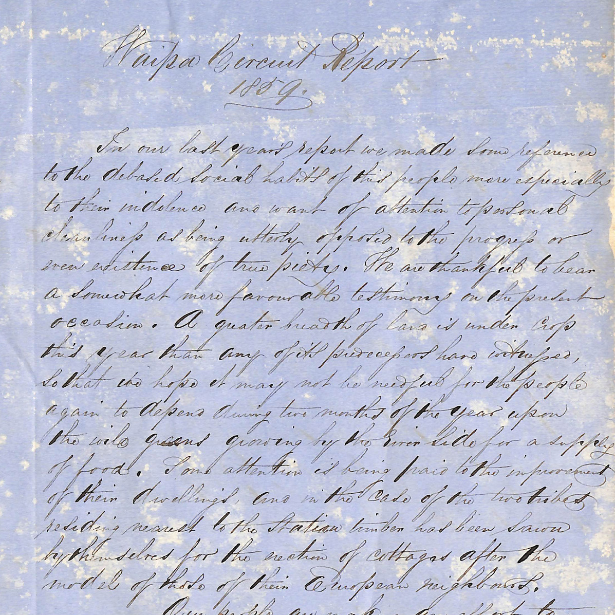 Wesleyan Church of New Zealand Conference Circuit and School Reports [CON-210] (1851-1876)