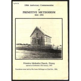  150th Anniversary Commemoration of Primitive Methodism - 1844-1994 - Primitive Methodist Church, Fitzroy