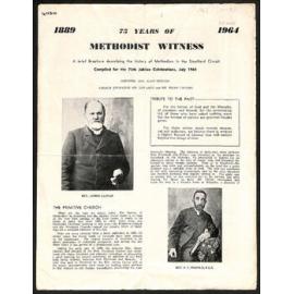 75 years of Methodist Witness - A Brief Brochure Describing the History of Methodism in the Stratford Circuit
