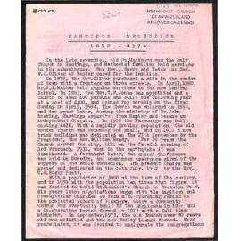 Hastings Methodism - 1878-1978