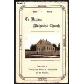 Te Hapara Methodist Church - Souvenir of Twenty-Five Years of Methodism in Te Hapara - 1910-1935