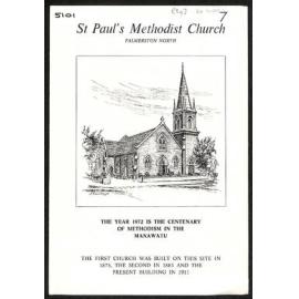 St. Paul's Methodist Church - Palmerston North - The Year 1972 is the Centenary of Methodism in the Manawatu