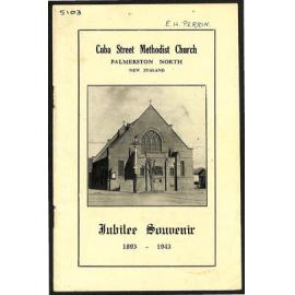Cuba Street Methodist Church - Palmerston North, New Zealand - Jubilee Souvenir - 1893-1943
