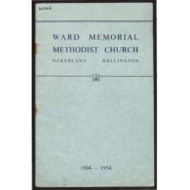 Ward Memorial Methodist Church - Northland Wellington - 1904-1954