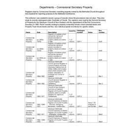 Departments – Connexional Secretary Property