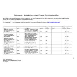 Departments – Methodist Connexional Property Committee Land Story