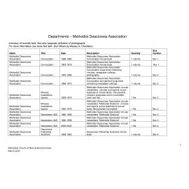 Departments – Methodist Deaconess Association