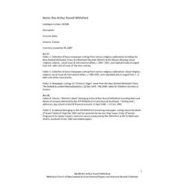 MS-380 – Rev. Arthur Russell Witheford
