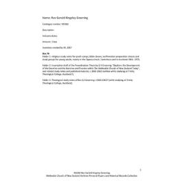 MS-382 – Rev. Gerald Kingsley Greening