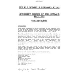 MS 398 – Rev. W. T. Blight