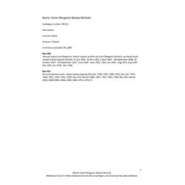 MS-531 – Sister Margaret Waiata Nicholls