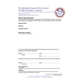 Deed of Gift Agreement Form