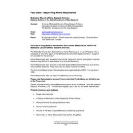 Researching Home Missionaries