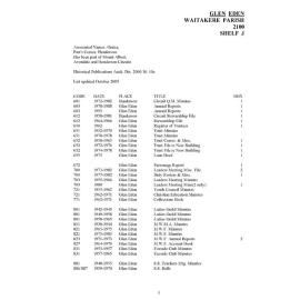 AKL2100 - Glen Eden Waitakere Parish