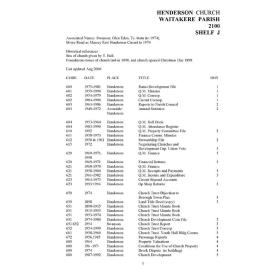 AKL2100 - Henderson Church Waitakere Parish