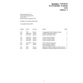 AKL2100 - Massey Church Waitakere Parish