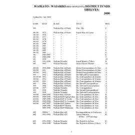 AKL3000 - Waikato-Waiariki (Bay of Plenty) District Synod
