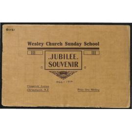 Wesley Church Sunday School - Jubilee Souvenir - Fitzgerald Avenue, Christchurch, N.Z. 