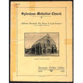 Sydenham Methodist Church - Souvenir Golden Jubilee - 1878-1928