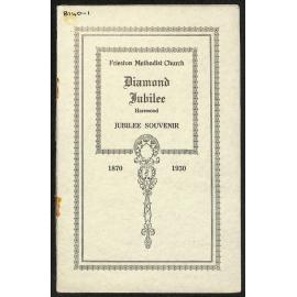Frieston Methodist Church - Diamond Jubilee Harewood - Jubilee Souvenir - 1870-1930
