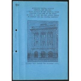 Methodist Central Mission - Dunedin, New Zealand - A Brief History of the Goodwill Store Together with Some of the Story of Miss C. Uren and Her Larger Family in Dunedin and the Tuapeka District